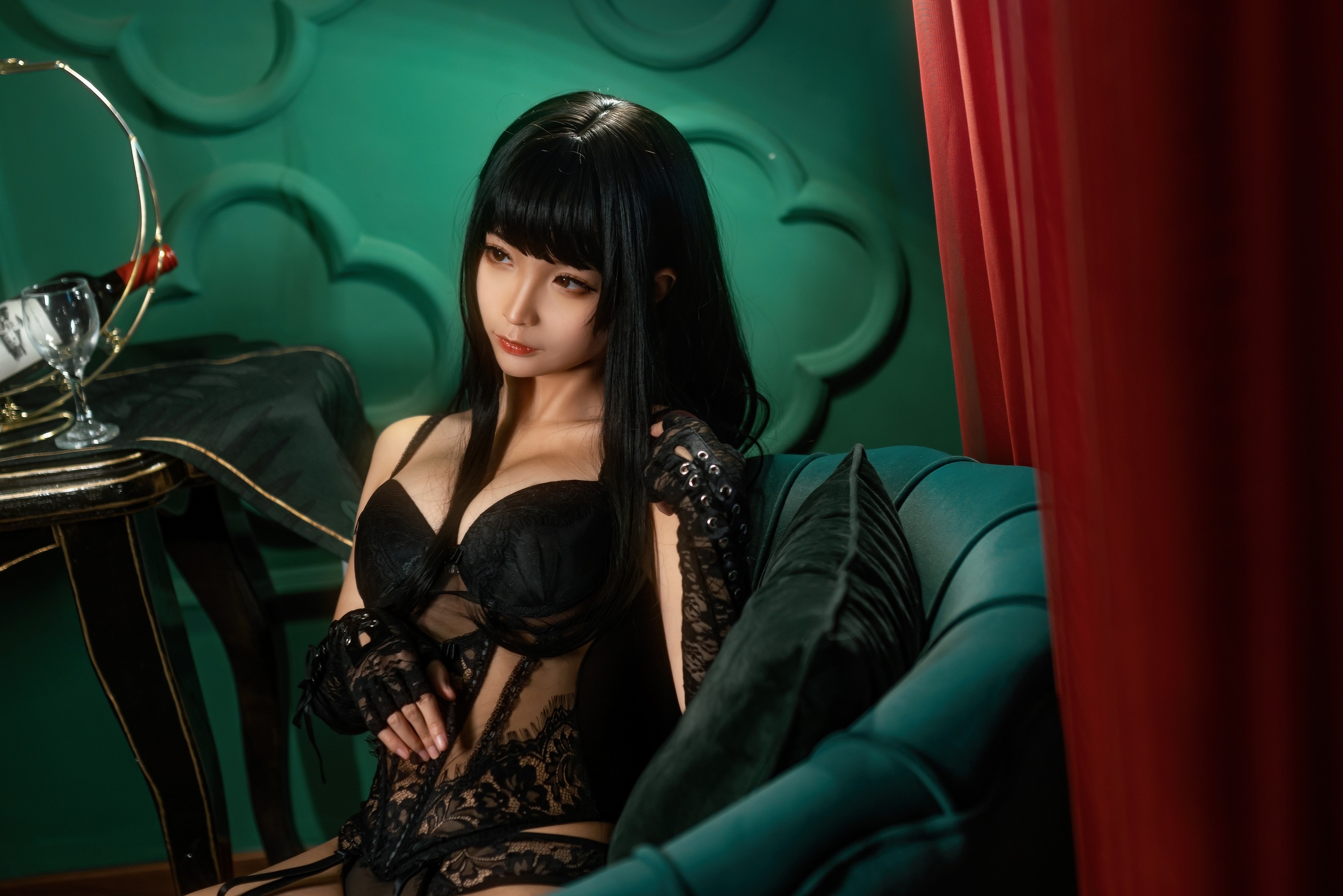 图片[1]-蠢沫沫 – NO.190 沫沫真爱版 黑内衣 [40P]-XikXak